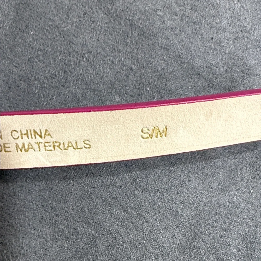 Kate Spade Fuchsia Metallic Bow Girls Belt